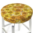 thumbnail image 3 of Lsque Sunflowers1 Pattern Round Bar chair cushion covers Velvet Fabric Premium Comfort Protects from Scratches and Stains for 14-17 Inch Chair-14 inch, 3 of 7
