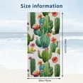 thumbnail image 2 of PHYHOO  Cactus Watercolor Flowers Microfiber Sand Free Beach Towel Oversized Quick Dry Absorbent for Pool Swimming Bathroom Beach Towel 30x60in, 2 of 8