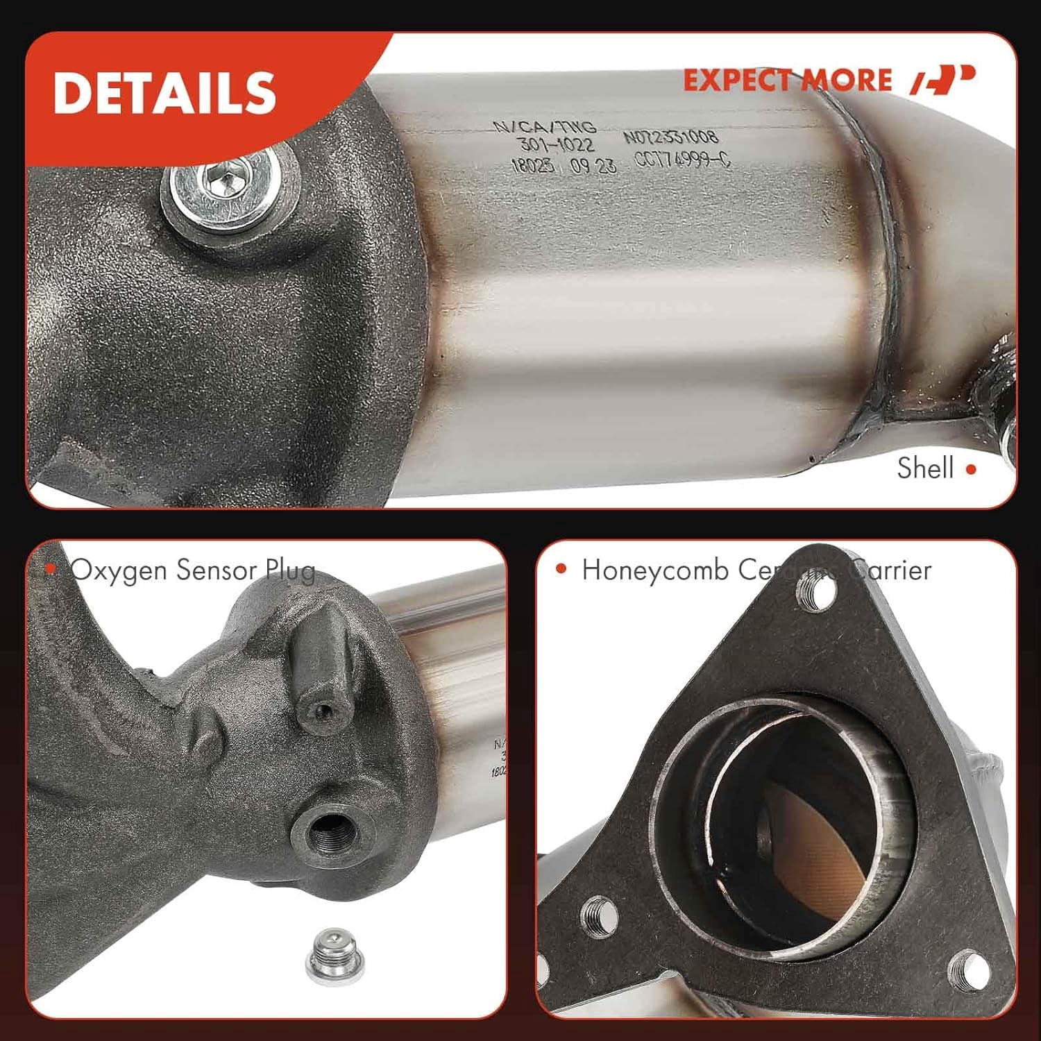 A-Premium Front Exhaust Manifold Catalytic Converter Kit Direct-Fit Compatible with Chevrolet Colorado 2007-2012 & GMC Canyon 2007-2012 & Isuzu i-290 i290 2007-2008, 2.9L, EPA Compliant