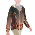 thumbnail image 2 of Pofeuu Astronaut On Mars A Print Kids Active Zipper Sun Protection Jacket Boys Girls Hooded Cooling Shirt Pockets Fishing Running Outdoor-, 2 of 7
