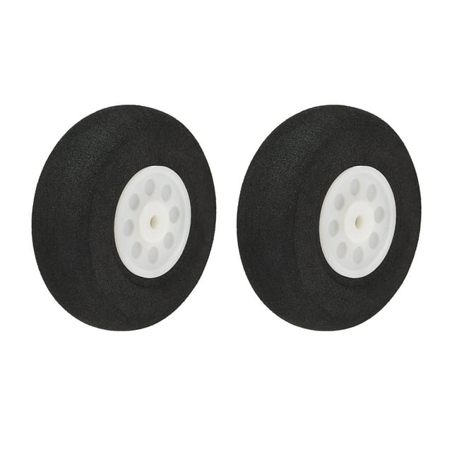 Ruedas de avión RC 2PCS Ruedas de esponja para aeronaves RC 2.16 pulgadas x 0.11 pulgadas