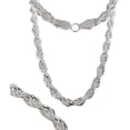 thumbnail image 1 of JOYARIS Collar Cadena Tejido Torzal Plata Fina Ley 925 70 Cm X 6 Mm DM-0000710, 1 of 4