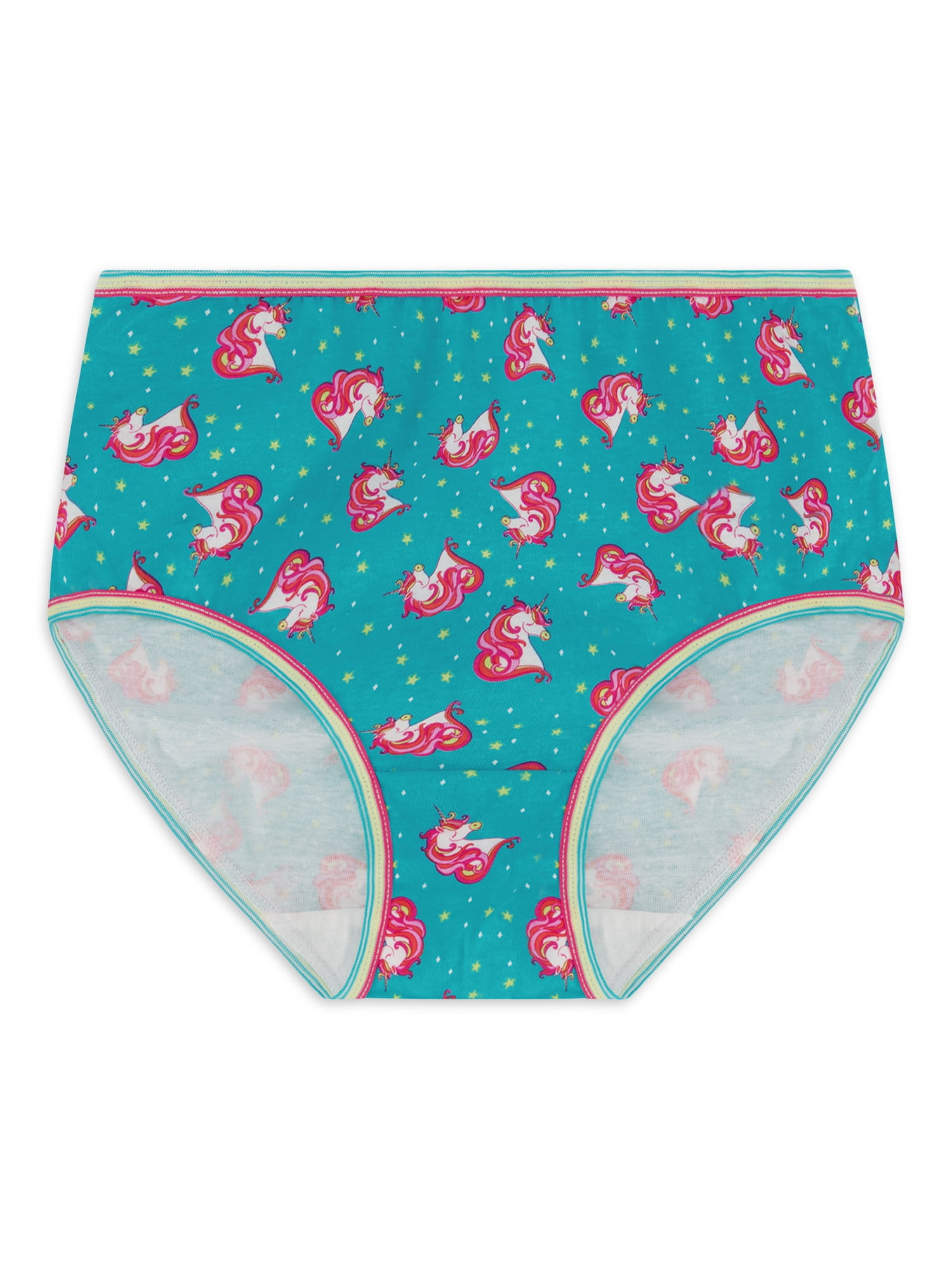 Wonder Nation Girls Underwear, Panties, Brief, Assorted Colors, 10 Pack