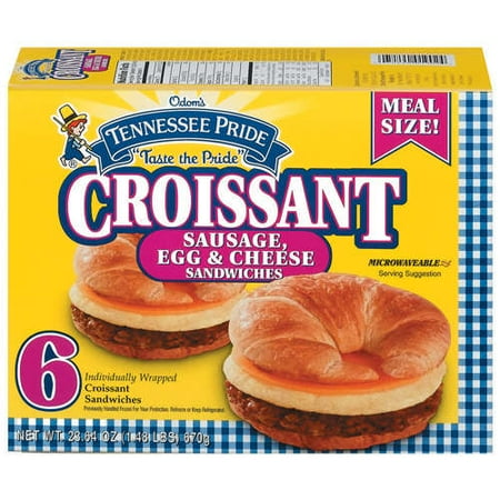 Odoms Tennessee Pride Sausage Tennessee Pride Croissant Sandwiches, 6 ea