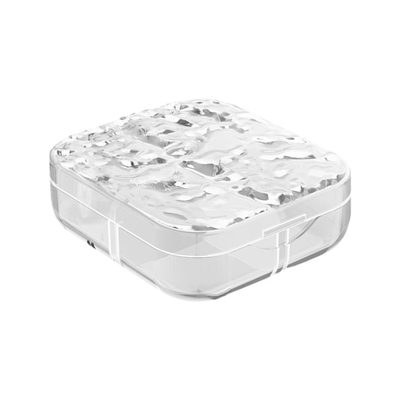 Small Travel Pill Box, 4-Compartments Pill Organizer, Small Clear Portable Case Container for Pocket, Medicine Holder for Vitamins, Fish Oils