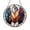 Acrylic 3.5 Inch, variant on Artistic Feather Pattern Stained Glass Style Round Window Hanging2301