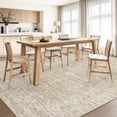 thumbnail image 5 of Washable Rug 8x10 Area Rugs: Modern Geometric Rugs For Living Room Non Slip Soft Low Pile Moroccan Indoor Carpet Bedroom Dining Home Office (beige  8'x10'), 5 of 8