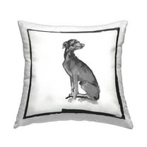 Stupell Industries Minimal Dog Gazing Decorative Printed Throw Pillow Design by Cartissi