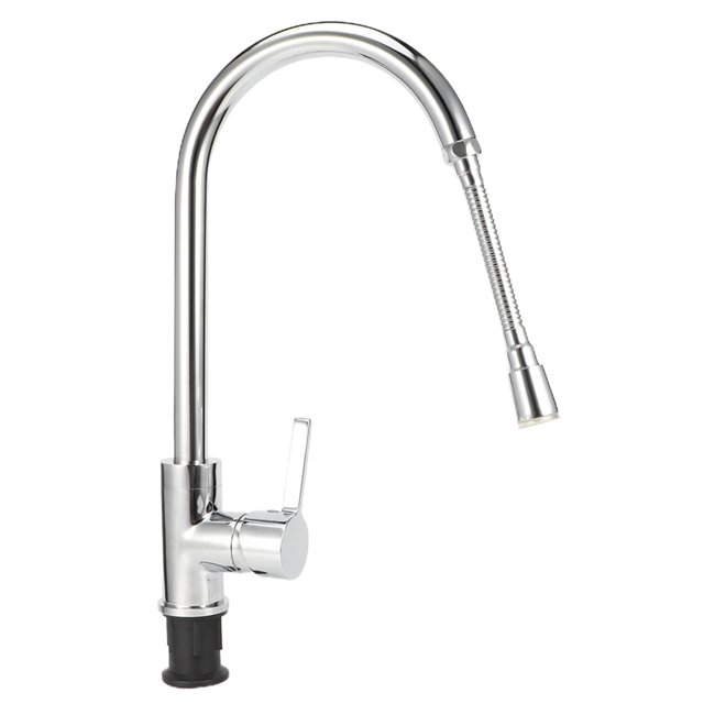 Grifo de cocina de cobre G1/2in giratorio de 360° con rociador universal - Grifo de agua para fregadero ajustable
