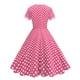 thumbnail image 3 of Vestido Corto de Verano de las Mujeres de Malla de Manga Corta Bordado Vestido de Pastel Retro, Vestido Ligero Casual para la Fiesta Y las Vacaciones, 3 of 4