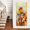 thumbnail image 1 of Bouquet de Fleurs Peint à la Main - Grande Impression sur Toile Florale, 1 of 4