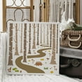 thumbnail image 4 of Woodland Forest Stencils 11.8x11.8 inch Forest Tree Painting Stencil Forest Path Stencil Plant Drawing Stencil Into The Woods Stencils for Painting on Wood Floor Wall Fabric, 4 of 7