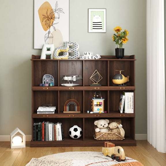 10-shelf Bookcase, Walnut
