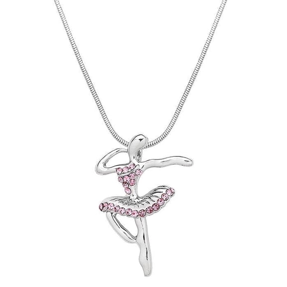 Freebird Jewelry Box Ballerina Necklace - Pink