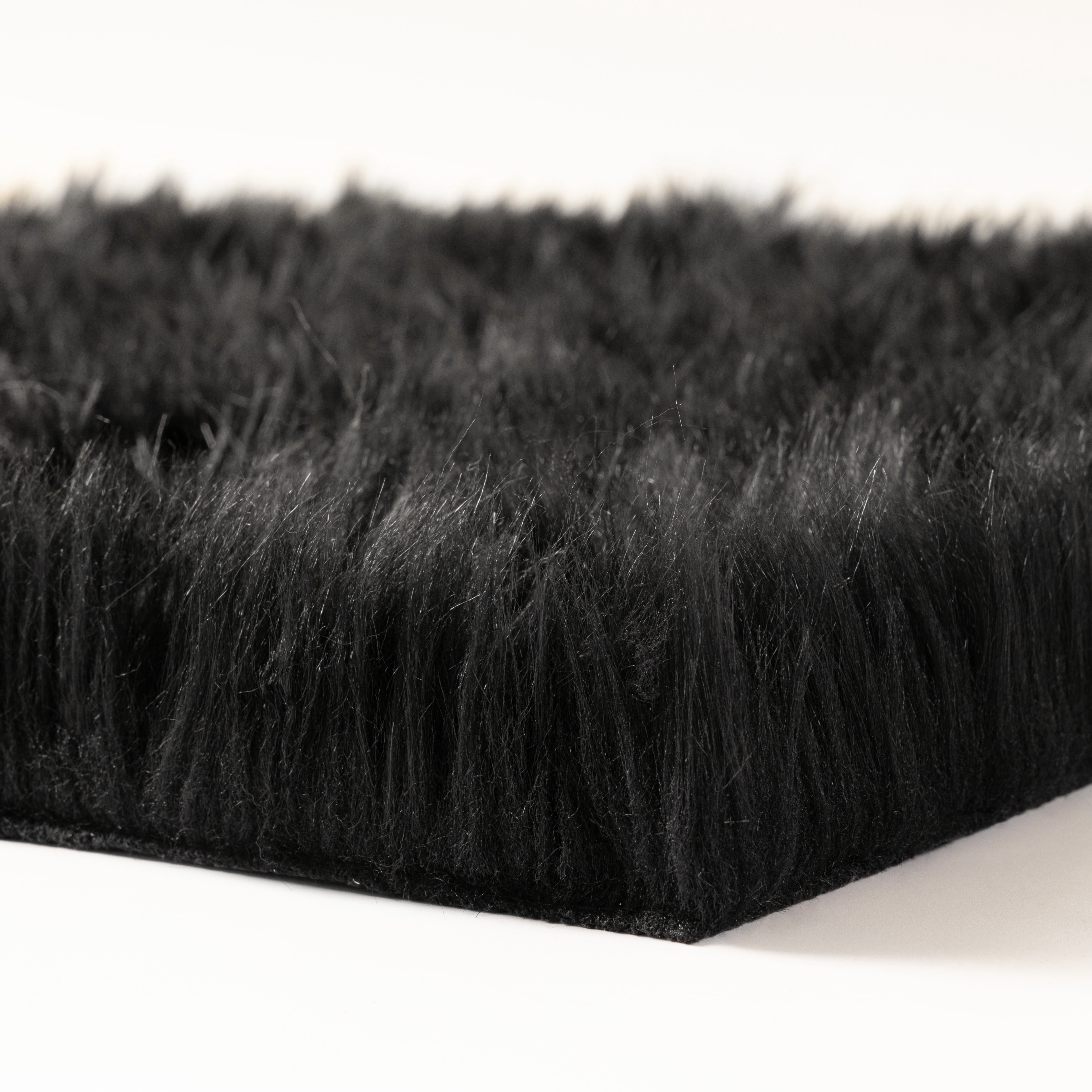 Phantoscope Faux Fur Area Rug, Fluffy Black Shag Carpet, Ultra Soft Machine Washable Indoor Area Rug, 3' x 5', for Living Room, Bedroom, Nursery & Kids Room