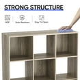 thumbnail image 5 of Favory 9 Cube Storage Organizer, 3 Tier Stackable Mdf Wood Bookcase, Open Storage Display Bookshelf, Storage Cabinet for Living Room, Bedroom, Home, Office,Apple pattern, 5 of 9