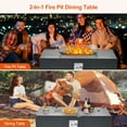 thumbnail image 6 of CazToi 48" Outdoor Propane Fire Pit Table, 50000 BTU with Wind Guard & Waterproof Cover, Complete Set for Patio & Backyard, 6 of 7