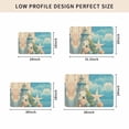 thumbnail image 5 of Blue Coastal Door Mat Indoor Outdoor,Watercolor Nautical Starfish Lighthouse Beach Non Slip Welcome Mat with Rubber Backing,Absorbent Front Door Mats Entryway Rug for Home Patio Entrance 24"x36", 5 of 9