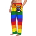 thumbnail image 2 of Love Is Love Pride Gay Men'S Pajama Pants Soft Sleep Lounge Pants Pjs Bottoms With Pockets Xx-Large, 2 of 6