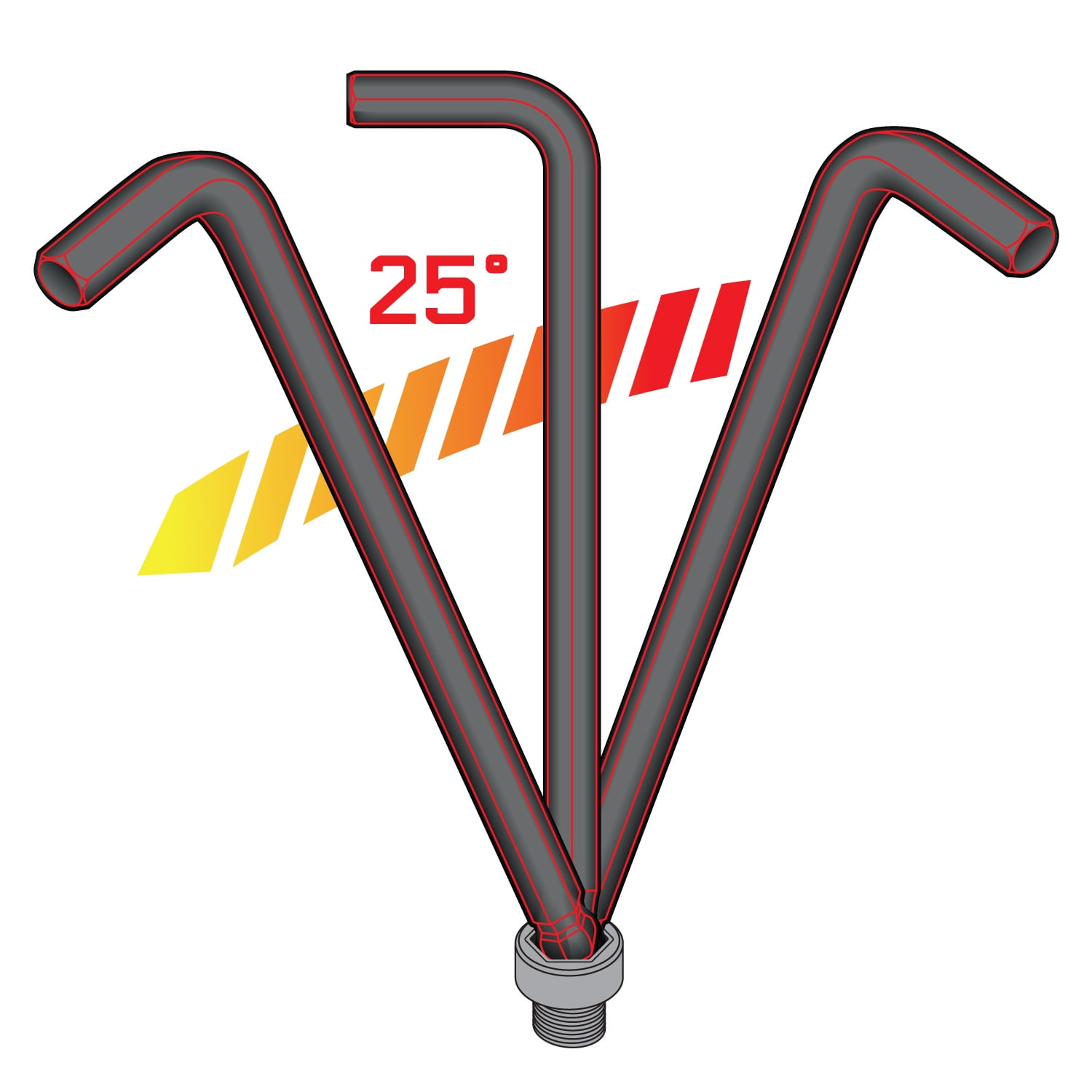 CARBYNE 26 Piece Long Arm Ball End Hex Key Wrench Set, SAE & Metric, S2 Steel, Manganese Phosphate Finish, Ball Hex Ends Permit 25-Degree Entry Angle, Precision Chamfered Ends