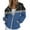 Blue, variant on Womens Hoodies For Women Oversized Pocket Zip Track Jacket Solid Color Long Sleeve Sweatshirts Casual Fall Clothing With Dropped Shoulders M Sweatshirt For Women
