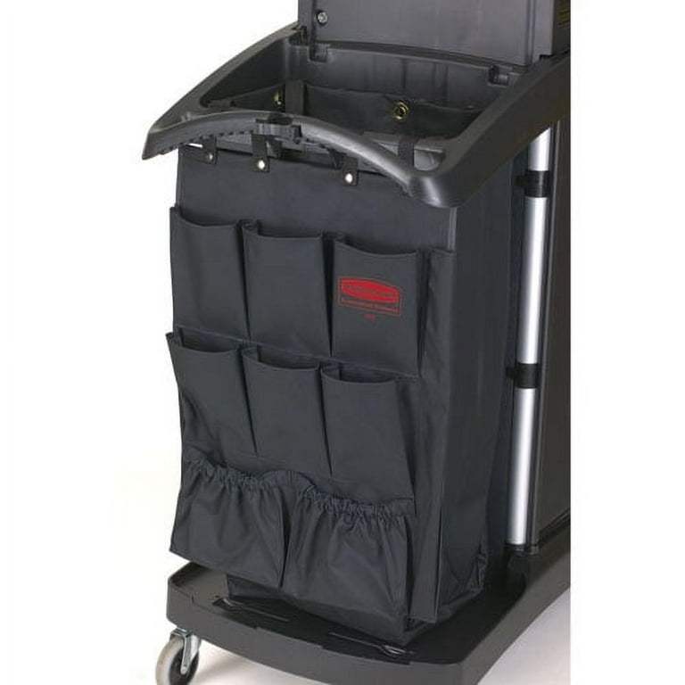 Fabric 9-Pocket Cart Organizer, 19.75 x 1.5 x 28, Black Fabric 9-Pocket Cart Organizer, 19.75 x 1.5 x 28, Black