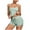 Green, variant on Timegard 2 Piece Sets for Women Summer Scoop Neck Button Camisole Tops Lace Shorts Comfy Ribbed Outfits