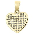 thumbnail image 3 of 10K Yellow Gold Round Diamond Heart World Map Globe Pendant 1.35" Charm 3/4 CT., 3 of 5
