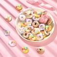 thumbnail image 4 of U8MO 50x Resin Donut Dessert Flat Back Charm Cabochons for Jewelry Making Decoration, 4 of 5