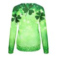 thumbnail image 5 of TrendVibe365 St Patricks Day Sweatshirt for Women Plus Size Women Green Long Sleeve with Crew Neck Polyester No Hood Casual St. Patricks Day Blouse Tops for Irish Themed Gifts 2XL, 5 of 8