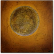 Trademark Fine Art "Moon on Yellow" Canvas Art by Nicole Dietz