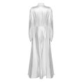 thumbnail image 4 of TSSOE Robe Longue à Manches Longues pour Femmes, Robe Maxi de Clergé, Robe de Pasteur, Prédicateur, Liturgique, Blanche, P, 4 of 7