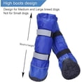 thumbnail image 3 of Xiao Hua Botas para perros de exterior, zapatos de invierno para perros, antideslizantes, para nieve y lluvia, color negro, talla M, 4 unidades, 3 of 4