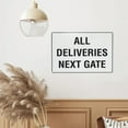 thumbnail image 6 of Tin Sign All Deliveries Next Gate Retro Tin Sign Warning Metal Sign Vintage Sign Wall Decor for Home Farm Bar Coffee Shop Club Decoration 8x12 Inch, 6 of 7