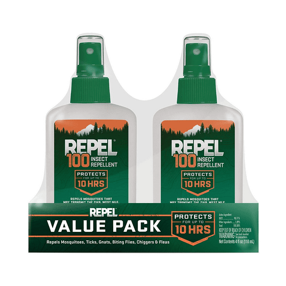 Repel 100 Insect Repellent Pump Spray, 4 Ounce, 2 Pack
