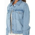 thumbnail image 3 of Celebrity Pink Women's Oversized Boyfriend Denim Jacket, Sizes XS-XXXL, 3 of 6