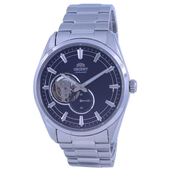 Orient RA-AR0003L10B Montre Automatique pour Hommes Contemporaine à Cœur Ouvert Cadran Bleu, Noir