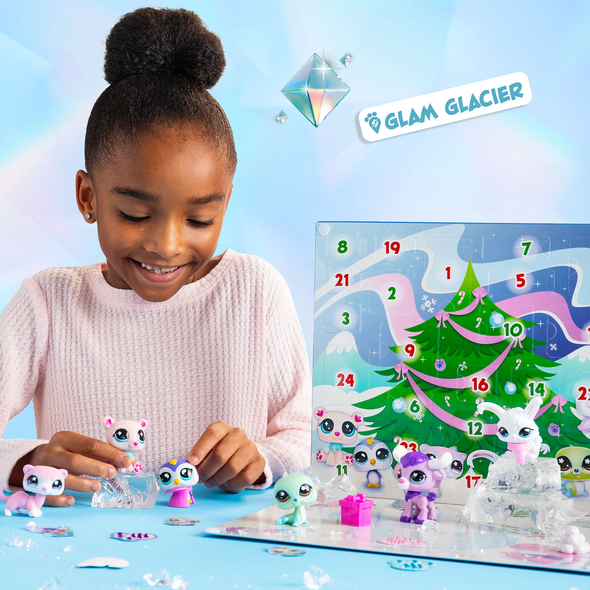 Littlest Pet Shop Glam Glacier Holiday Advent Calendar Countdown to Christmas for Kids