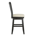 thumbnail image 6 of Weston Home Sheena Farmhouse Square Swivel Slat Back 29" Counter Height Stool, Antique Black, 6 of 6