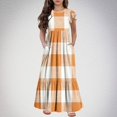 thumbnail image 2 of Tranfacy Robes d'Été pour Ados, Robes d'Été pour Filles, Robe d'Été pour Filles de 6 à 12 Ans à Manches Courtes, Col Rond, Décontractée, à Pois, Robe Longue Ample et Confortable, 2 of 7