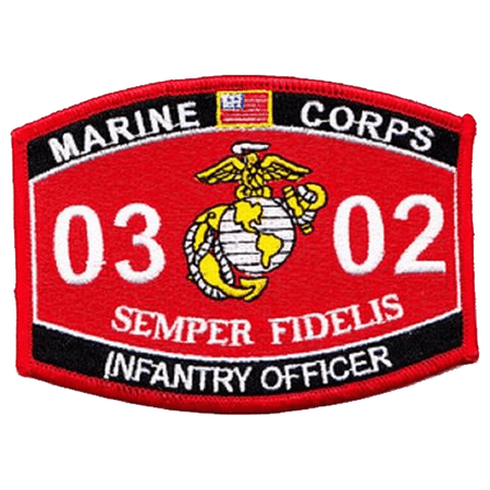 Marine Corps 0302 Infantry Officer MOS Patch - Veteran Owned