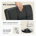 thumbnail image 6 of EDX Bar Stools Set of 4, Modern Adjustable Armless Swivel Counter Stools with PU Leather, Black, 6 of 7