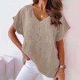 thumbnail image 2 of Camisetas de Cuello en V Mujeres Impresas Manga Corta Camiseta Casual, Ligera Y Básica de las Mujeres Camisetas Casuales, 2 of 4