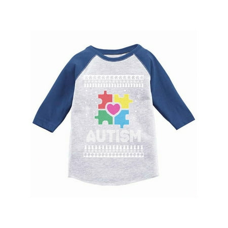 

Awkward Styles Girls Boys Ugly Christmas T-Shirt Xmas Autism Toddler Raglan Shirt
