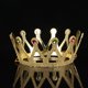 thumbnail image 3 of Corona de reina para fiesta de Halloween, corona de rey de plástico, corona medieval antigua, corona encantadora, accesorio para banquete de teatro, recuerdo de fiesta de cumpleaños (dorado), 3 of 6