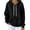 Black, variant on Women's Denim Style Hoodie, Oversized Pullover Sweatshirt, Loose Casual Drawstring Hooded Shirt, Streetwear Tops for Women, Fall Winter Fashion Hoodie Light Blue L