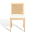thumbnail image 5 of SAFAVIEH Couture Emilio Modern Linen Solid Dining Side Chair, Natural (Set of 2), 5 of 15