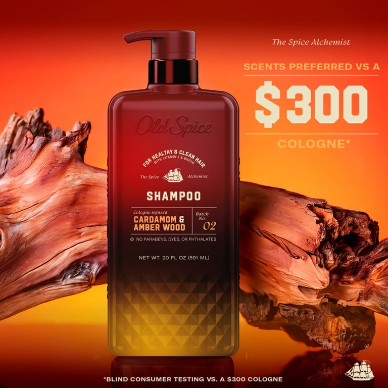 Old Spice Shampoo: The Spice Alchemist, Cologne-Infused Cardamom