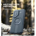 thumbnail image 5 of Dexnor for Samsung Galaxy S25 Ultra Case with Flip Camera Cover & Adjustable Kickstand & Built-in Screen Protector,Compatible with MagSafe Shockproof Bumper Heavy-Duty Magnetic Protective Cover,Blue, 5 of 8