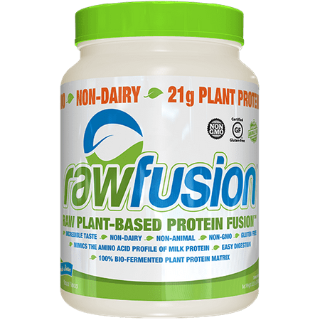 RawFusion Plant-Based Protein Powder, Vanilla Bean, 2 Lb, 30 Servings
